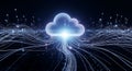 Cloud Computing Network - Seamless Data Flow Visualized Royalty Free Stock Photo