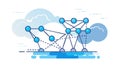 Cloud computing network, symbolizing digital connectivity and remote data access, vector design Generative AI Royalty Free Stock Photo