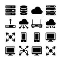 Cloud computing and network technology set server Royalty Free Stock Photo