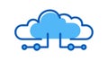 Cloud Computing Network Vector. Digital Data Storage Graphic Icon, vector design Generative AI Royalty Free Stock Photo