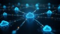 Cloud Computing Network Visualization Royalty Free Stock Photo