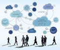 Cloud Computing Networking Connecting Concept Royalty Free Stock Photo