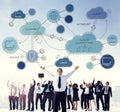 Cloud Computing Networking Connecting Concpet Royalty Free Stock Photo