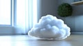Fluffy White Cloud Interior Room 3D Render Soft Light Dreamy Peaceful Scene art sky calm home clean Royalty Free Stock Photo