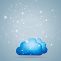 Cloud computing and networking design concept. Royalty Free Stock Photo