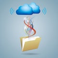 Cloud computing and networking design concept Royalty Free Stock Photo