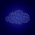 Cloud computing and networking design concept. Royalty Free Stock Photo