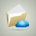 Cloud computing and networking design concept Royalty Free Stock Photo