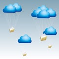 Cloud computing and networking design concept Royalty Free Stock Photo