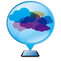 Cloud computing and networking design concept Royalty Free Stock Photo