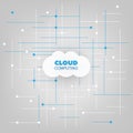 Cloud Computing, Networking Design - Digital Network Connections, Technology Background Royalty Free Stock Photo