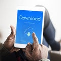 Cloud Computing Networking Upload Download Data Concept Royalty Free Stock Photo