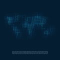Cloud Computing and Networks Concept - Abstract World Map Background Design Royalty Free Stock Photo