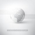 Cloud Computing and Networks Concept with Earth Globe - Abstract Global Digital Connections, Technology Background Royalty Free Stock Photo