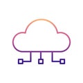 Cloud computing nolan icon. Simple thin line, outline vector of New Technologies icons for ui and ux, website or mobile Royalty Free Stock Photo