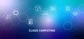 Cloud computing online server gradient header media upload download document data access syncing management development