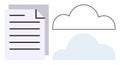 Document and Cloud Storage Concept with Simplified Icons for Data Sharing and Digital Organization Royalty Free Stock Photo