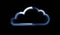 Cloud computing and online storage symbol digital 3d illustration Royalty Free Stock Photo
