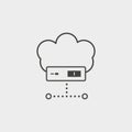 Cloud, computing, outline, icon. Web Development Vector Icon. Element of simple symbol for websites, web design, mobile app, Royalty Free Stock Photo