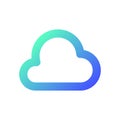 Cloud computing pixel perfect gradient linear ui icon Royalty Free Stock Photo