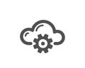 Cloud computing process icon. Internet data storage sign. Vector Royalty Free Stock Photo
