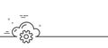 Cloud computing process line icon. Internet data storage sign. Minimal line pattern banner. Vector Royalty Free Stock Photo