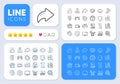 Cloud computing, Puzzle and Exhaust line icons for web app. Pictogram icon. App line icons. Vector Royalty Free Stock Photo