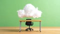 Cloud Computing and Remote Work Office Concept Royalty Free Stock Photo