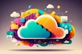 Cloud computing revolutionizing business operations with automation and smart algorithms Royalty Free Stock Photo