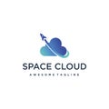 Cloud rocket logo design inspiration Royalty Free Stock Photo