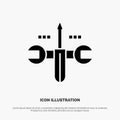 Cloud, Computing, Screwdriver, Tooling Solid Black Glyph Icon Royalty Free Stock Photo