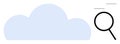 Cloud Computing Search Concept with Magnifying Glass Highlighting Data Discovery Royalty Free Stock Photo