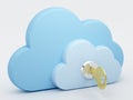 Cloud computing, security Royalty Free Stock Photo