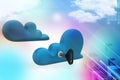 Cloud computing security Royalty Free Stock Photo