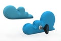 Cloud computing security Royalty Free Stock Photo