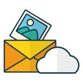 cloud computing send email picture Royalty Free Stock Photo