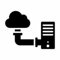 Cloud Computing Server Connection Icon Royalty Free Stock Photo