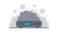 Cloud Computing Server Icon, Data Storage, Network Services, vector design Generative AI Royalty Free Stock Photo