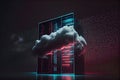 cloud computing server infrastructure hosting hub storage Royalty Free Stock Photo