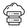 Cloud computing server Isolated Vector icon which can easily modify or edit Royalty Free Stock Photo