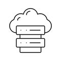 Cloud computing server Isolated Vector icon which can easily modify or edit Royalty Free Stock Photo