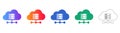 Cloud Computing and Server Network Icon Set Royalty Free Stock Photo