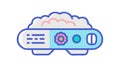 Cloud Computing Server Rack Icon, vector design Generative AI Royalty Free Stock Photo