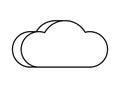 Cloud computing server technology icon Royalty Free Stock Photo