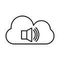 Cloud computing server technology icon Royalty Free Stock Photo