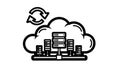 Cloud Computing Servers with Data Sync and Backup Functionality Royalty Free Stock Photo