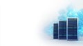 Cloud computing servers powering network connectivity and data solutions cloud Royalty Free Stock Photo