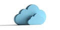 Cloud computing. Blue clouds isolated on white background. 3d illustration Royalty Free Stock Photo