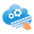 Cloud, computing, service illustration.