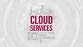 Cloud computing services concept. Abstract Word Cloud of Cloud Services technology conceptual vector illustration for